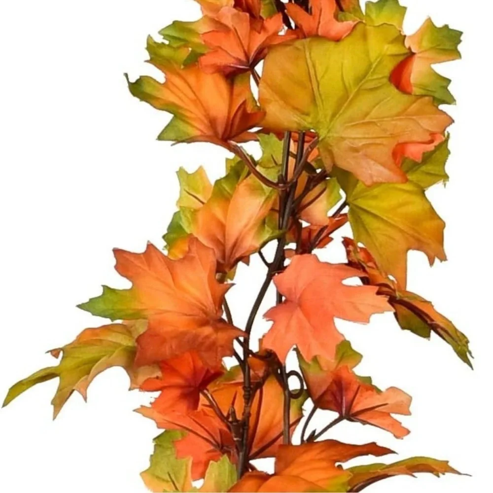 2 Pack Fall Garland Maple Leaf, 6.5Ft/Piece Hanging Vine Garland Artificial